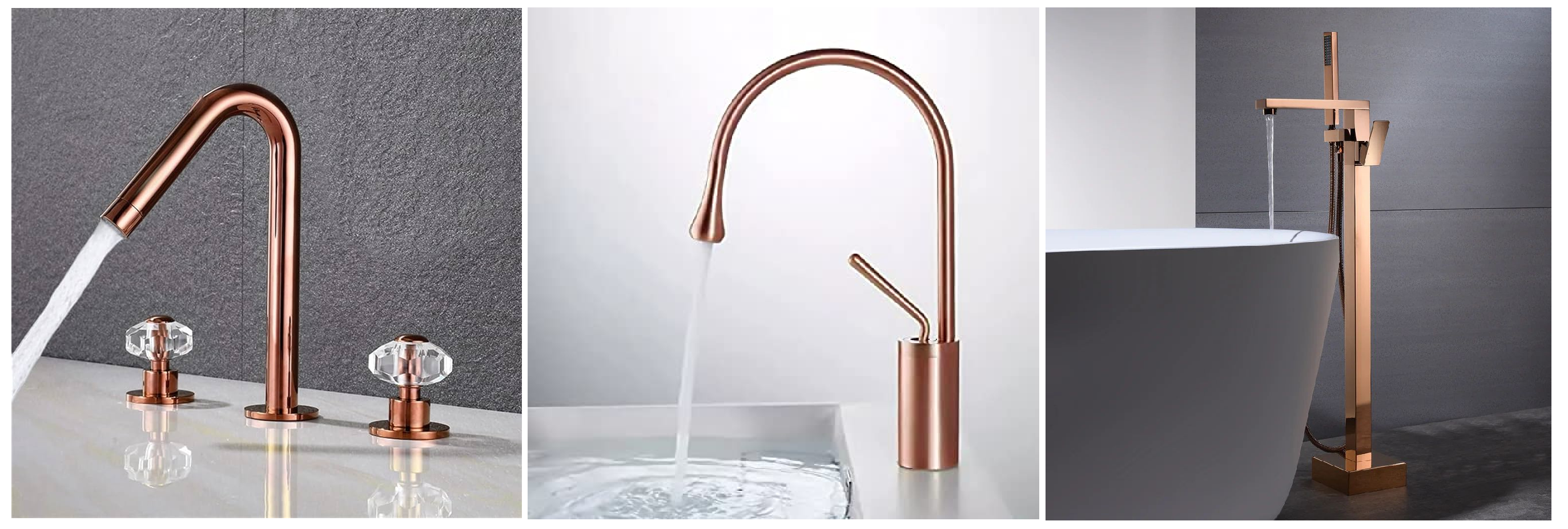 Rose Gold Bathtub Faucets